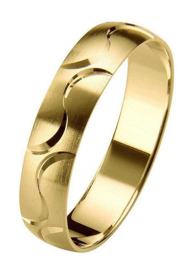 Firetti Trauring Schmuck Geschenk Gold 375 Hochzeit Ehering Trauring LIEBE", Made in Germany, wahlweise mit oder ohne Brillant" von Firetti