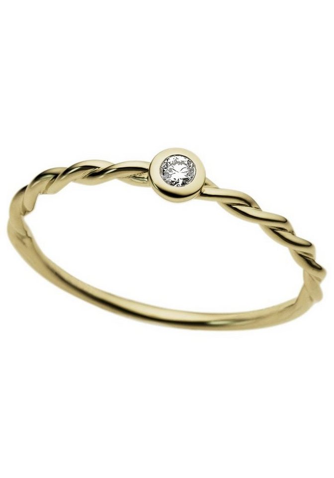 Firetti Solitärring Schmuck Geschenk Gold 333 Damenring Verlobungsring Goldring Solitär, mit Brillant von Firetti