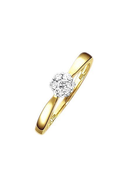 Firetti Solitärring Schmuck Geschenk Gold 585 Damenring Verlobungsring Goldring LIEBE, mit Brillanten von Firetti