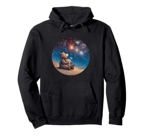 Cooles USA-Feuerwerk mit Bär Kostüm für Erwachsene und Kinder Pullover Hoodie Cooles USA-Feuerwerk mit Bär Kostüm für Erwachsene und Kinder Pullover Hoodie von Firework Bear Outfit