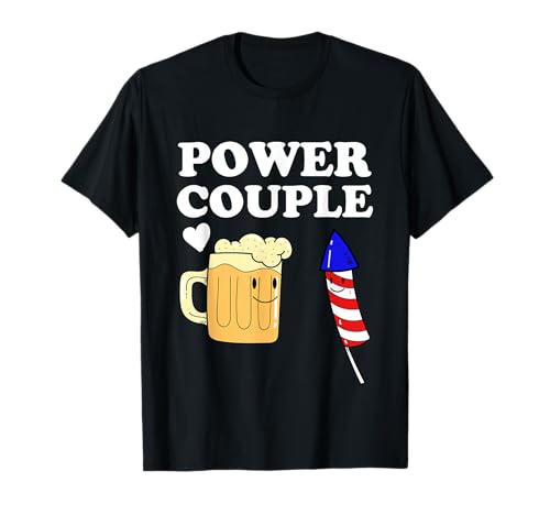 Power Couple Firework Funny 4th Of Juli Patriotic Men Women T-Shirt Power Couple Firework Funny 4th Of Juli Patriotic Men Women T-Shirt von Fireworks Director 4th Of July Apparel Design