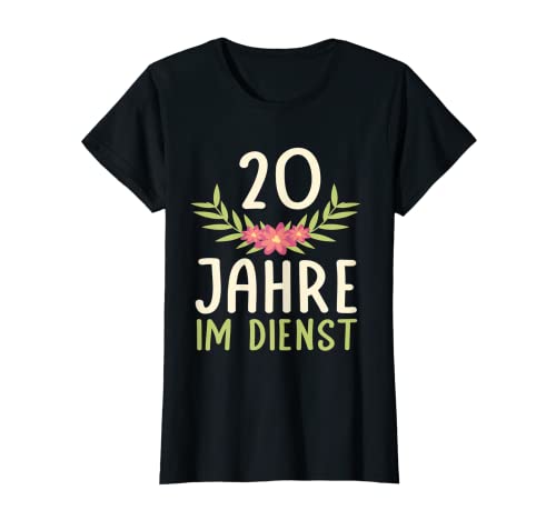 Damen 20 Jahre Im Dienst - 20 Jähriges Jubiläum Kollegin T-Shirt von Firmenjubiläum Kollegin 20 Jahre Arbeitskollegin