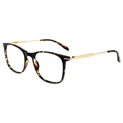 Firmoo Blaulichtfilter Brille Herren Damen Metall Vollrandbrille Computerbrille gegen Augenbelastung Entspiegelte Nerdbrille von Firmoo