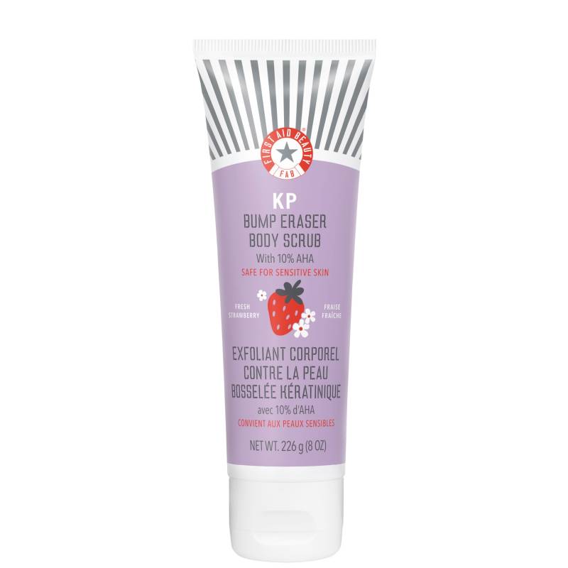 First Aid Beauty KP Bump Eraser Frische-Erdbeer-Körperpeeling mit 10 % Alpha-Hydroxy-Säuren 226 g von First Aid Beauty