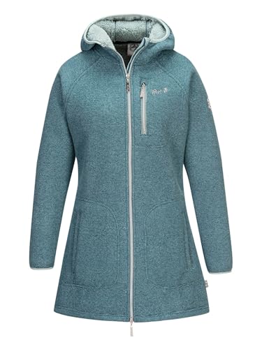 First B Damen Fleecemantel Agneta, Strickfleece, Windbreaker, Outdoorjacke, Campingjacke, Freizeitjacke gefüttert, weich & kuschelig balsam 38 von First B