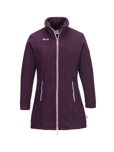 First B Damen Fleecemantel Cleo, warm, Windbreaker, Hoher Kragen mit Reißverschluss, Outdoorjacke, atmungsaktiv, windabweisend, wasserabweisend purple 46 von First B