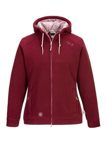 First B Damen Fleecejacke Antonia, Windbreaker, atmungsaktiv, schnell trocknend bordeaux 44 von First B