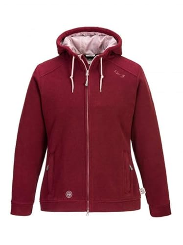 First B Damen Fleecejacke Antonia, Windbreaker, atmungsaktiv, schnell trocknend bordeaux 46 von First B