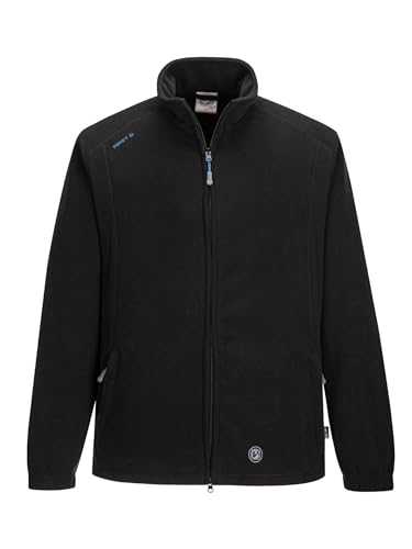 First B Herren Fleecejacke Andreas, Windbreaker, Outdoorjacke, Campingjacke atmungaktiv, schnelltrocknend black L von First B