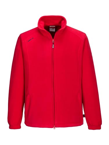 First B Herren Fleecejacke Andreas, Windbreaker, Outdoorjacke, Campingjacke atmungaktiv, schnelltrocknend red L von First B