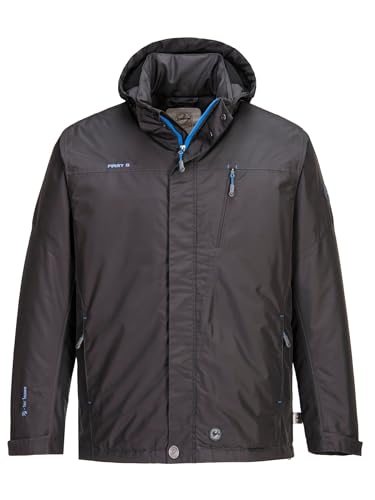First B Herren Funktionsjacke Askan, Regenjacke, Outdoorjacke, Übergangsjacke, wasserdicht, Fleece gefüttert von First B