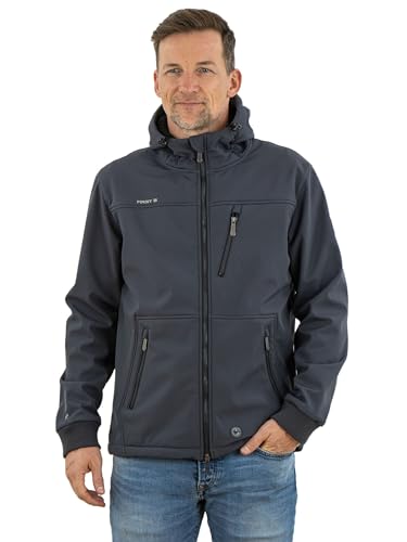 First B Herren Softshelljacke Albero, Funktionsjacke mit Fleecefutter, Winterjacke, Outdoorjacke, Übergangsjacke, wasserdicht, winddicht anthrazit 2XL von First B