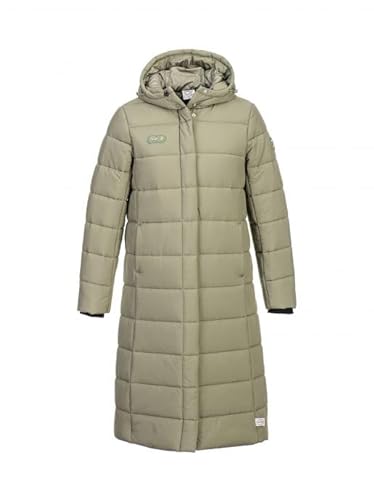 First B Damen Steppmantel Amalia, langer Wintermantel, Steppparka, winddicht, wasserabweisend olive 40 von First B