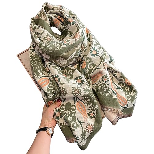 First Choose Pashmina-Schal für Damen, übergroß, warm, für Winter und Herbst, weich, Kaschmir-Gefühl, Grüne Blumen, Large First Choose Pashmina-Schal für Damen, übergroß, warm, für Winter und Herbst, weich, Kaschmir-Gefühl, Grüne Blumen, Large von First Choose