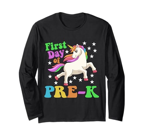 Lustiger erster Tag der Pre-K Einhorn Back To School Kids Langarmshirt Lustiger erster Tag der Pre-K Einhorn Back To School Kids Langarmshirt von First Day Of Back To School Unicorn Teacher Boys