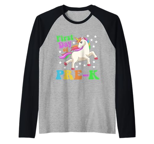 Lustiger erster Tag der Pre-K Einhorn Back To School Kids Raglan Lustiger erster Tag der Pre-K Einhorn Back To School Kids Raglan von First Day Of Back To School Unicorn Teacher Boys