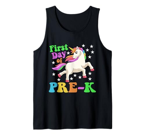 Lustiger erster Tag der Pre-K Einhorn Back To School Kids Tank Top Lustiger erster Tag der Pre-K Einhorn Back To School Kids Tank Top von First Day Of Back To School Unicorn Teacher Boys