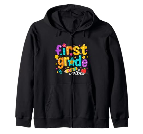 Preppy First Grade Vibes Back to School 1. Klasse Mädchen Jungen Kapuzenjacke Preppy First Grade Vibes Back to School 1. Klasse Mädchen Jungen Kapuzenjacke von First Day Of Back to School First Grade Vibes tees