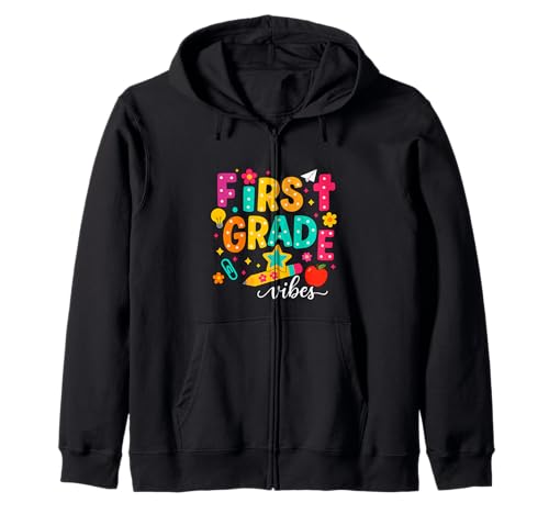 Preppy First Grade Vibes Back to School 1. Klasse Mädchen Jungen Kapuzenjacke Preppy First Grade Vibes Back to School 1. Klasse Mädchen Jungen Kapuzenjacke von First Day Of Back to School First Grade Vibes tees