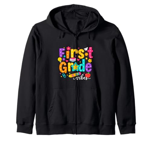 Preppy First Grade Vibes Back to School 1. Klasse Mädchen Jungen Kapuzenjacke Preppy First Grade Vibes Back to School 1. Klasse Mädchen Jungen Kapuzenjacke von First Day Of Back to School First Grade Vibes tees