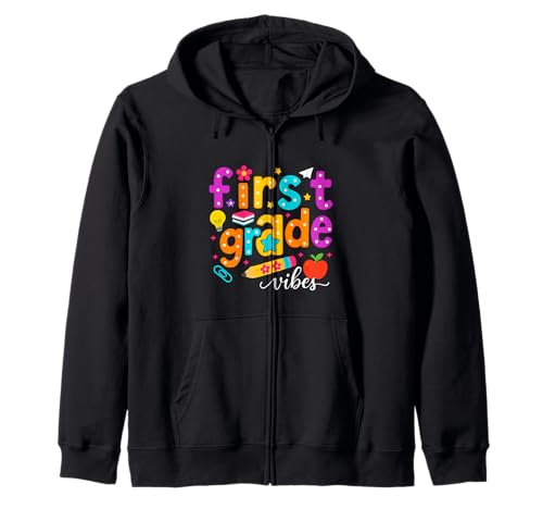 Preppy First Grade Vibes Back to School 1. Klasse Mädchen Jungen Kapuzenjacke Preppy First Grade Vibes Back to School 1. Klasse Mädchen Jungen Kapuzenjacke von First Day Of Back to School First Grade Vibes tees