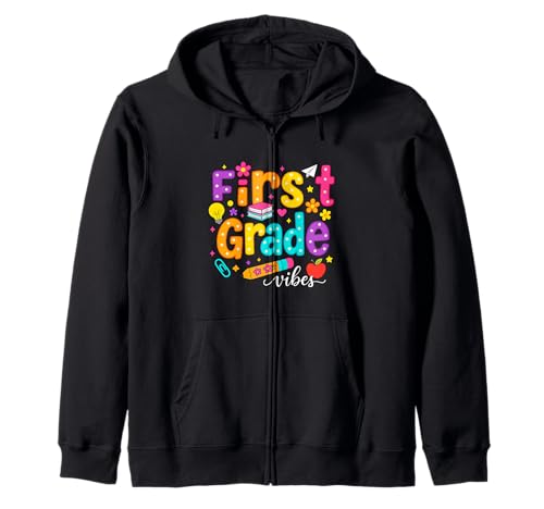 Preppy First Grade Vibes Back to School 1. Klasse Mädchen Jungen Kapuzenjacke Preppy First Grade Vibes Back to School 1. Klasse Mädchen Jungen Kapuzenjacke von First Day Of Back to School First Grade Vibes tees