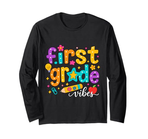 Preppy First Grade Vibes Back to School 1. Klasse Mädchen Jungen Langarmshirt Preppy First Grade Vibes Back to School 1. Klasse Mädchen Jungen Langarmshirt von First Day Of Back to School First Grade Vibes tees