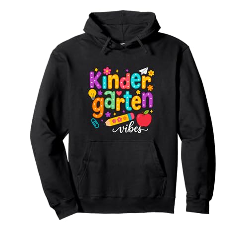 Preppy Kindergarten Back to School Teacher Kinder Mädchen Jungen Pullover Hoodie von First Day Of Back to School Kindergarten Vibes tee