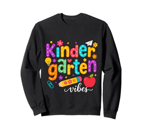 Preppy Kindergarten Back to School Teacher Kinder Mädchen Jungen Sweatshirt Preppy Kindergarten Back to School Teacher Kinder Mädchen Jungen Sweatshirt von First Day Of Back to School Kindergarten Vibes tee