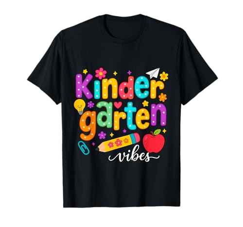 Preppy Kindergarten Back to School Teacher Kinder Mädchen Jungen T-Shirt Preppy Kindergarten Back to School Teacher Kinder Mädchen Jungen T-Shirt von First Day Of Back to School Kindergarten Vibes tee