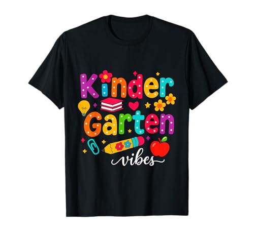 Preppy Kindergarten Vibes Zurück in die Schule Lehrer Mädchen Jungen T-Shirt Preppy Kindergarten Vibes Zurück in die Schule Lehrer Mädchen Jungen T-Shirt von First Day Of Back to School Kindergarten Vibes tee