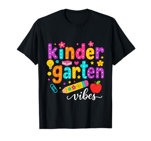 Preppy Kindergarten Süße Lehrerin zum Schulanfang für Jungen und Mädchen T-Shirt von First Day Of Back to School Kindergarten tees