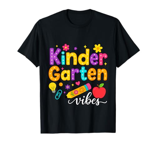 Preppy Kindergarten Vibes Zurück in die Schule Lehrer Mädchen Jungen T-Shirt Preppy Kindergarten Vibes Zurück in die Schule Lehrer Mädchen Jungen T-Shirt von First Day Of Back to School Kindergarten tees