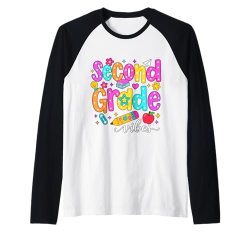 Preppy Second Grade Vibes Back to School, 2. Klasse, Mädchen, Jungen Raglan Preppy Second Grade Vibes Back to School, 2. Klasse, Mädchen, Jungen Raglan von First Day Of Back to School Second Grade Vibes tee