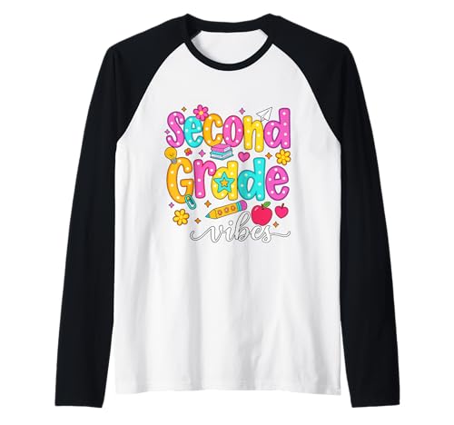 Preppy Second Grade Vibes Back to School, 2. Klasse, Mädchen, Jungen Raglan Preppy Second Grade Vibes Back to School, 2. Klasse, Mädchen, Jungen Raglan von First Day Of Back to School Second Grade Vibes tee