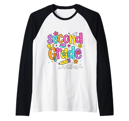 Preppy Second Grade Vibes Back to School, 2. Klasse, Mädchen, Jungen Raglan Preppy Second Grade Vibes Back to School, 2. Klasse, Mädchen, Jungen Raglan von First Day Of Back to School Second Grade Vibes tee