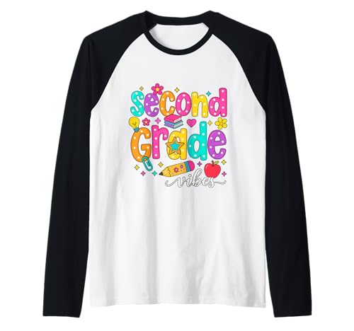 Preppy Second Grade Vibes Back to School, 2. Klasse, Mädchen, Jungen Raglan Preppy Second Grade Vibes Back to School, 2. Klasse, Mädchen, Jungen Raglan von First Day Of Back to School Second Grade Vibes tee