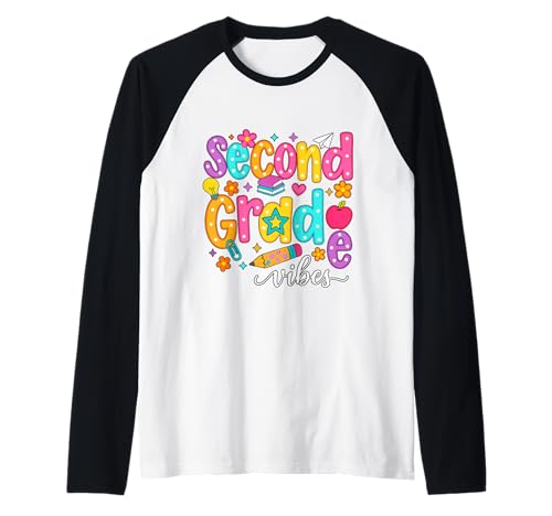 Preppy Second Grade Vibes Back to School, 2. Klasse, Mädchen, Jungen Raglan Preppy Second Grade Vibes Back to School, 2. Klasse, Mädchen, Jungen Raglan von First Day Of Back to School Second Grade Vibes tee