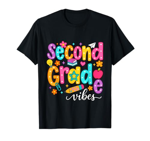 Preppy Second Grade Vibes Back to School, 2. Klasse, Mädchen, Jungen T-Shirt Preppy Second Grade Vibes Back to School, 2. Klasse, Mädchen, Jungen T-Shirt von First Day Of Back to School Second Grade Vibes tee
