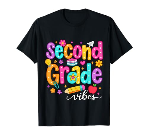 Preppy Second Grade Vibes Back to School, 2. Klasse, Mädchen, Jungen T-Shirt Preppy Second Grade Vibes Back to School, 2. Klasse, Mädchen, Jungen T-Shirt von First Day Of Back to School Second Grade Vibes tee