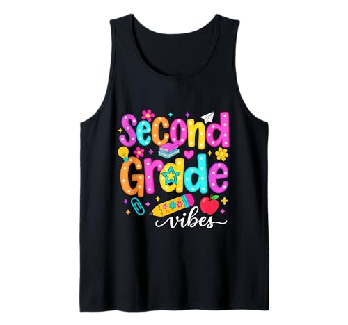 Preppy Second Grade Vibes Back to School, 2. Klasse, Mädchen, Jungen Tank Top Preppy Second Grade Vibes Back to School, 2. Klasse, Mädchen, Jungen Tank Top von First Day Of Back to School Second Grade Vibes tee