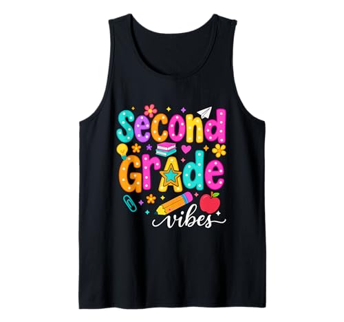 Preppy Second Grade Vibes Back to School, 2. Klasse, Mädchen, Jungen Tank Top Preppy Second Grade Vibes Back to School, 2. Klasse, Mädchen, Jungen Tank Top von First Day Of Back to School Second Grade Vibes tee