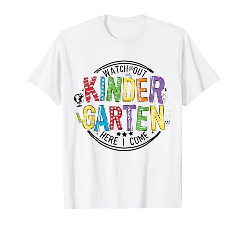 Pass auf den Kindergarten auf, Hier komme ich Wieder zur Schule für Jungen T-Shirt Pass auf den Kindergarten auf, Hier komme ich Wieder zur Schule für Jungen T-Shirt von First Day Of Kindergarten Kids Teachers Mens Women