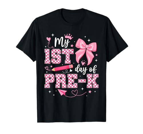 Mein erster Tag von Pre-K PreK Pre K 2025 Zurück zur Schule Mädchen T-Shirt Mein erster Tag von Pre-K PreK Pre K 2025 Zurück zur Schule Mädchen T-Shirt von First Day Of Pre-K Shirts Outfits Teachers Girl