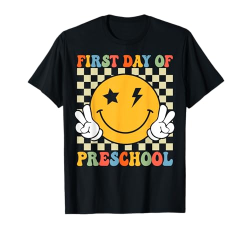 Erster Vorschultag, Retro-Schulanfang, für Mädchen und Kinder im Vorschulalter T-Shirt Erster Vorschultag, Retro-Schulanfang, für Mädchen und Kinder im Vorschulalter T-Shirt von First Day Of Preschool Teacher Girls Boys