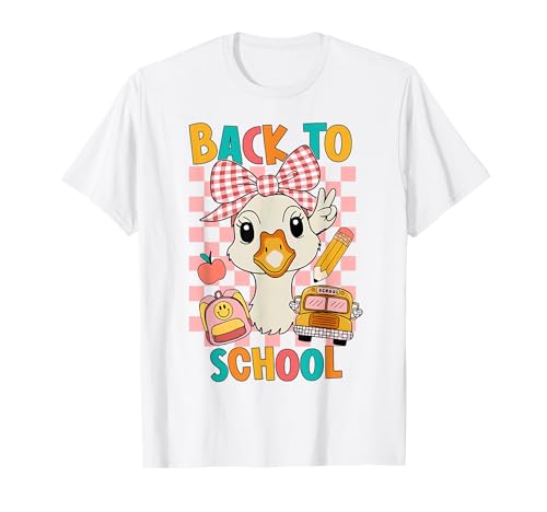 Happy First Day of School Back to School Gans Girls Kids T-Shirt Happy First Day of School Back to School Gans Girls Kids T-Shirt von First Day Of School Back To School Ades.shirt