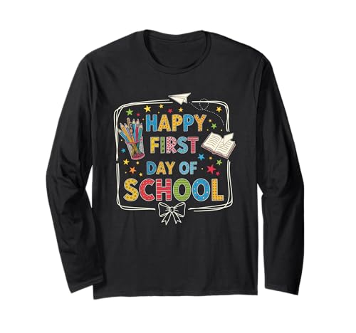 Alles Gute zum ersten Schultag: Pencil Teacher Kids Back to School Langarmshirt Alles Gute zum ersten Schultag: Pencil Teacher Kids Back to School Langarmshirt von First Day Of School Designs Teacher Kids School