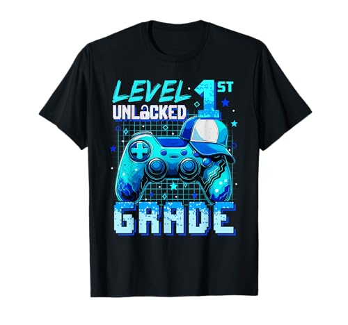 Level 1. Klasse freigeschaltet zurück zur Schule erster Tag Jungen Kinder T-Shirt Level 1. Klasse freigeschaltet zurück zur Schule erster Tag Jungen Kinder T-Shirt von First Day Of School Kids Back To School