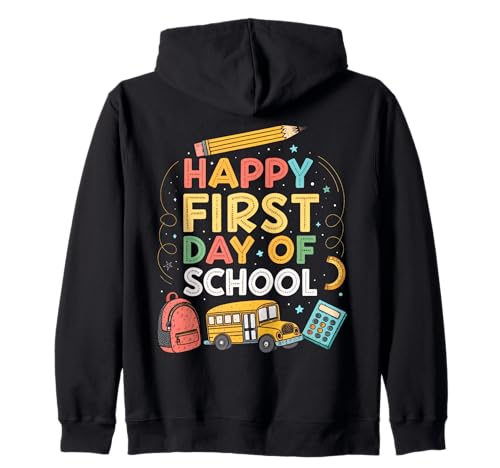 Alles Gute zum ersten Schultag, Lehrer, Kinder, Jungen, zurück zur Schule Kapuzenjacke Alles Gute zum ersten Schultag, Lehrer, Kinder, Jungen, zurück zur Schule Kapuzenjacke von First Day Of School Teachers Kids Apparel
