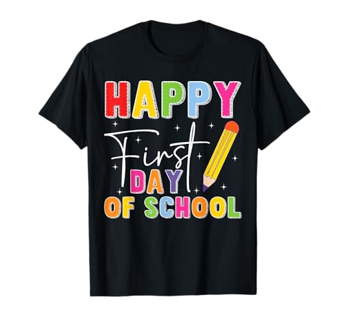 Happy First Day Of School Bleistift Lehrer Kinder Back To School T-Shirt Happy First Day Of School Bleistift Lehrer Kinder Back To School T-Shirt von First Day Of School Tee